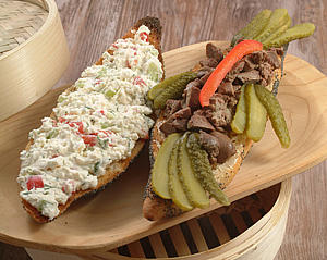 tartine cu branza si ardei