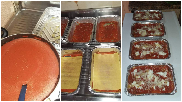 Lasagna cu carne. Sursa foto : proprie / photo-collage
